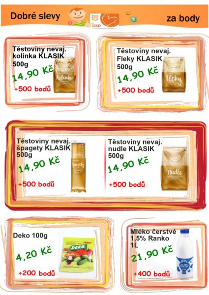 Dobré slevy za body